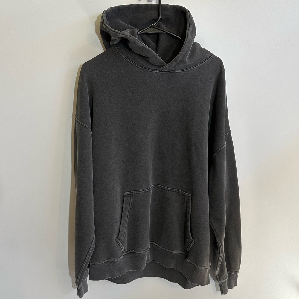 Abercrombie & Fitch Pigment Dyed Grey Oversized Hoodie Women’s Size Large
